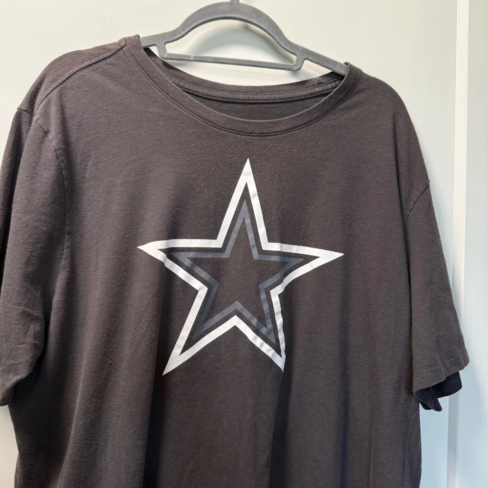 Nike Dri-Fit NFL Dallas Cowboys Basic T-Shirt‎ Logo Charcoal Grey Men's XXL